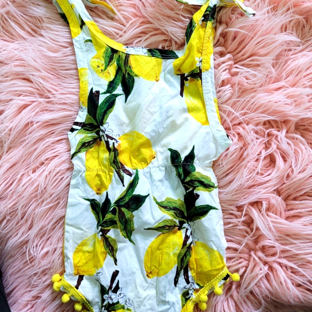 Baby girl lemons romper